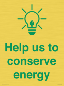 Help us to conserve energy 